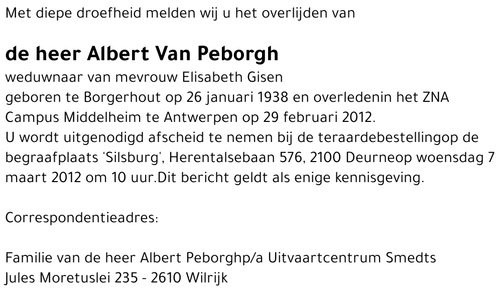 Albert Van Peborgh