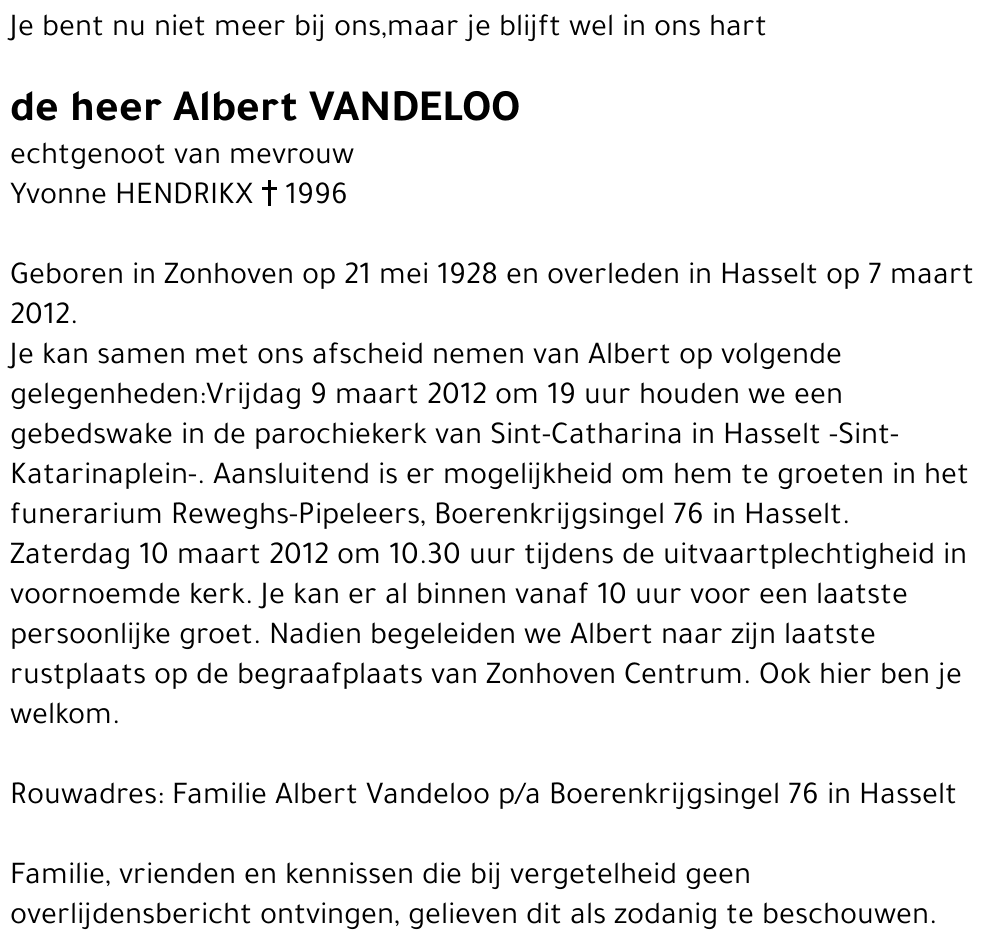 Albert VANDELOO