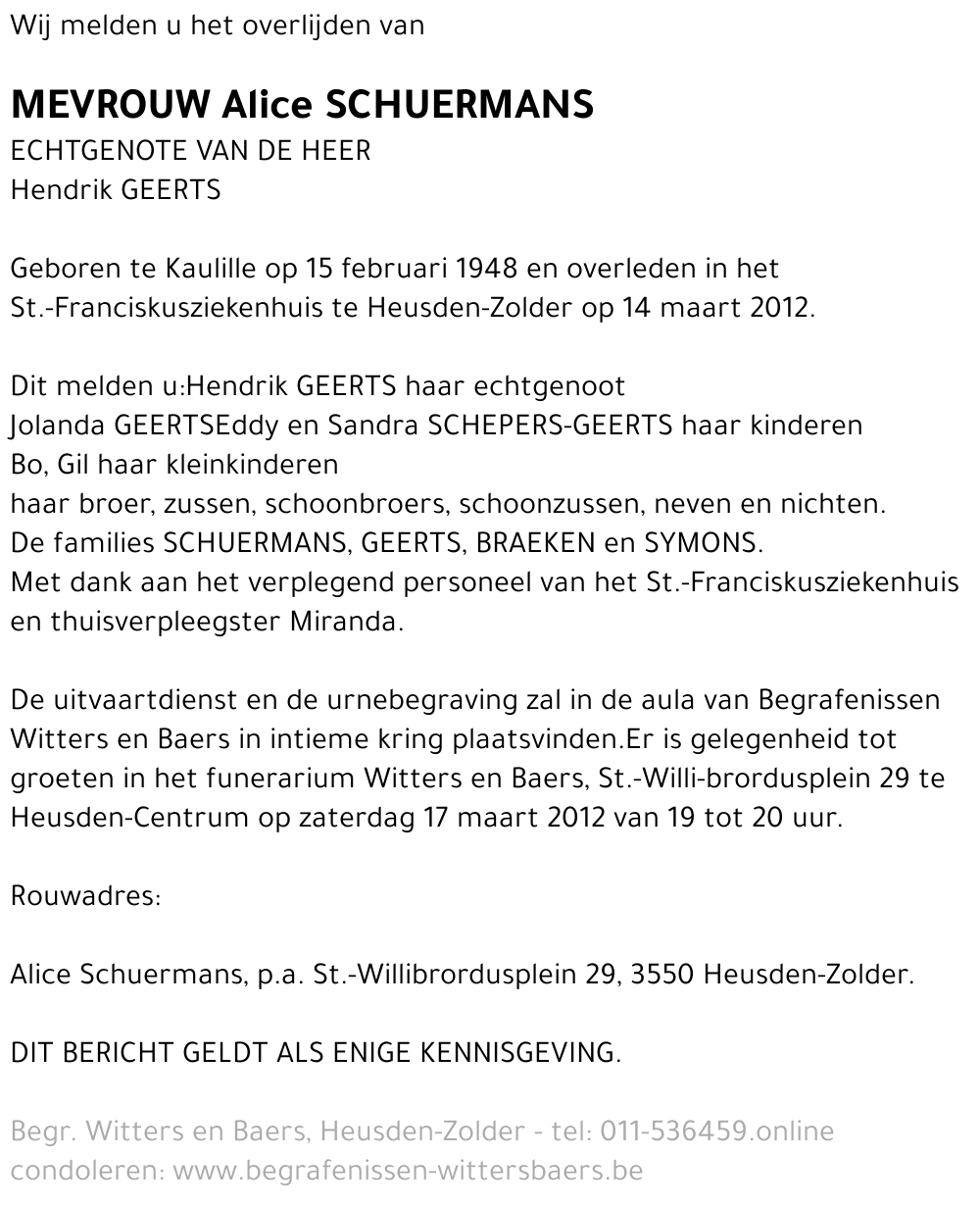 Alice Schuermans