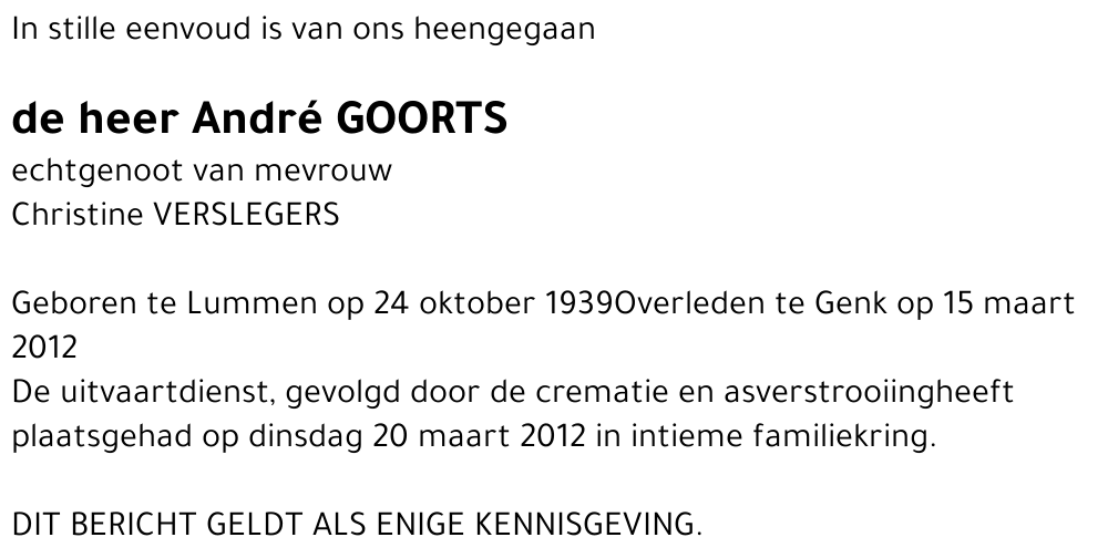 André Goorts