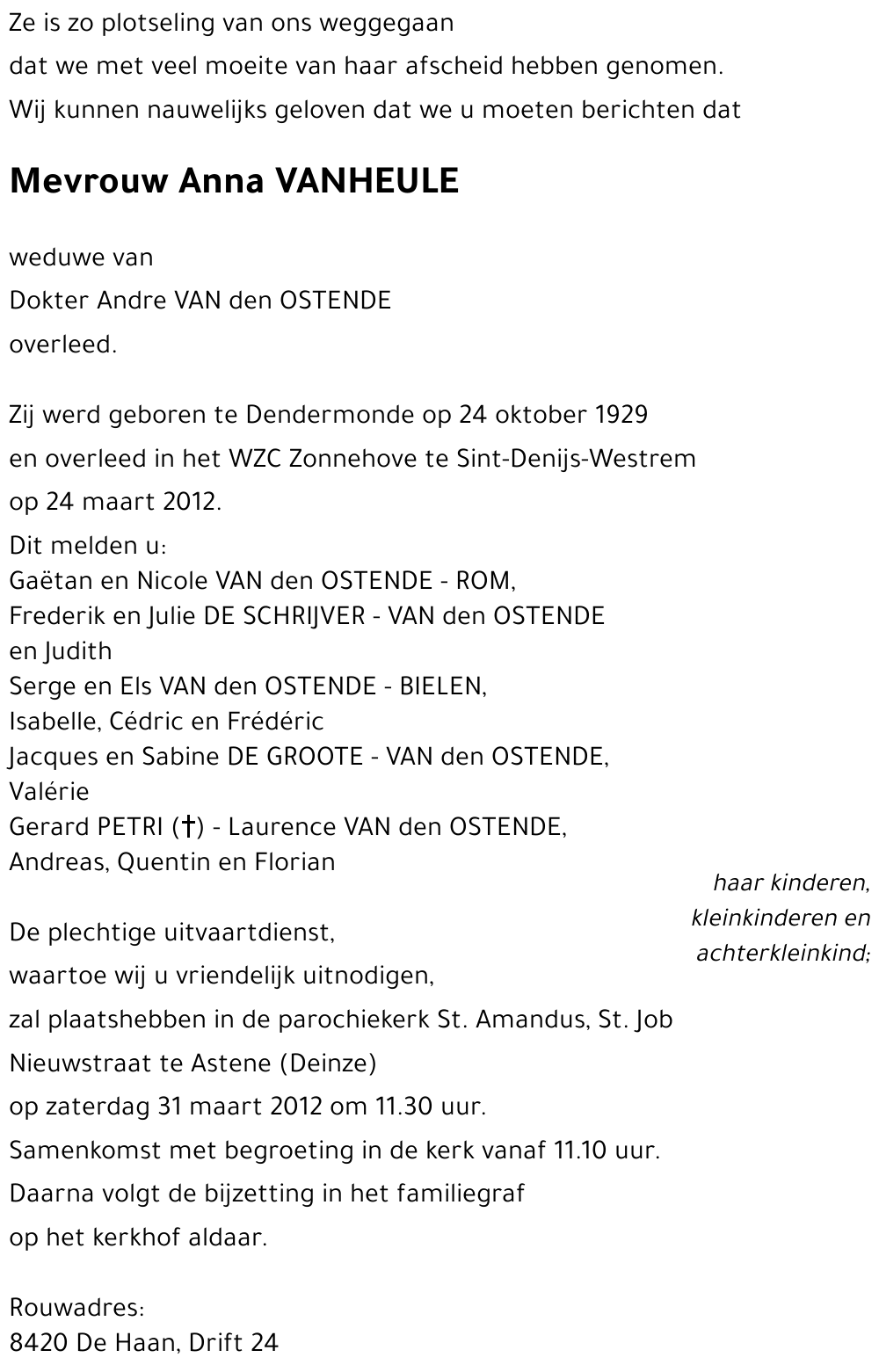 Anna VANHEULE