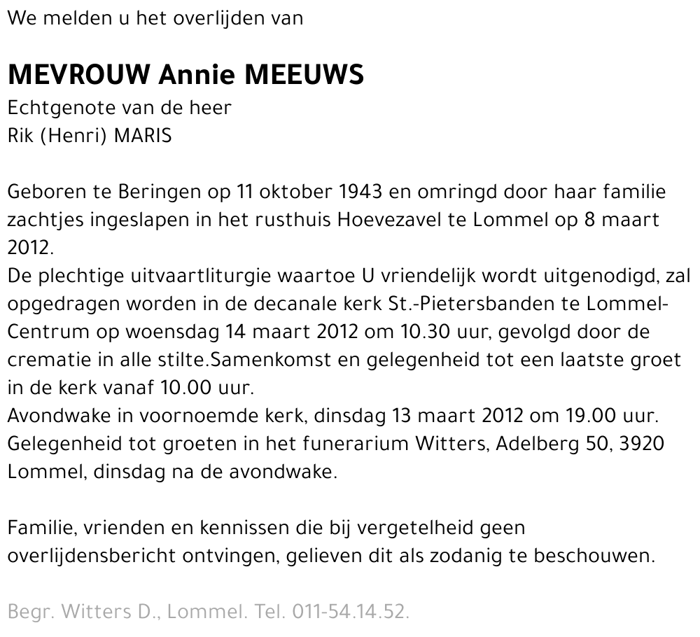 Annie Meeuws