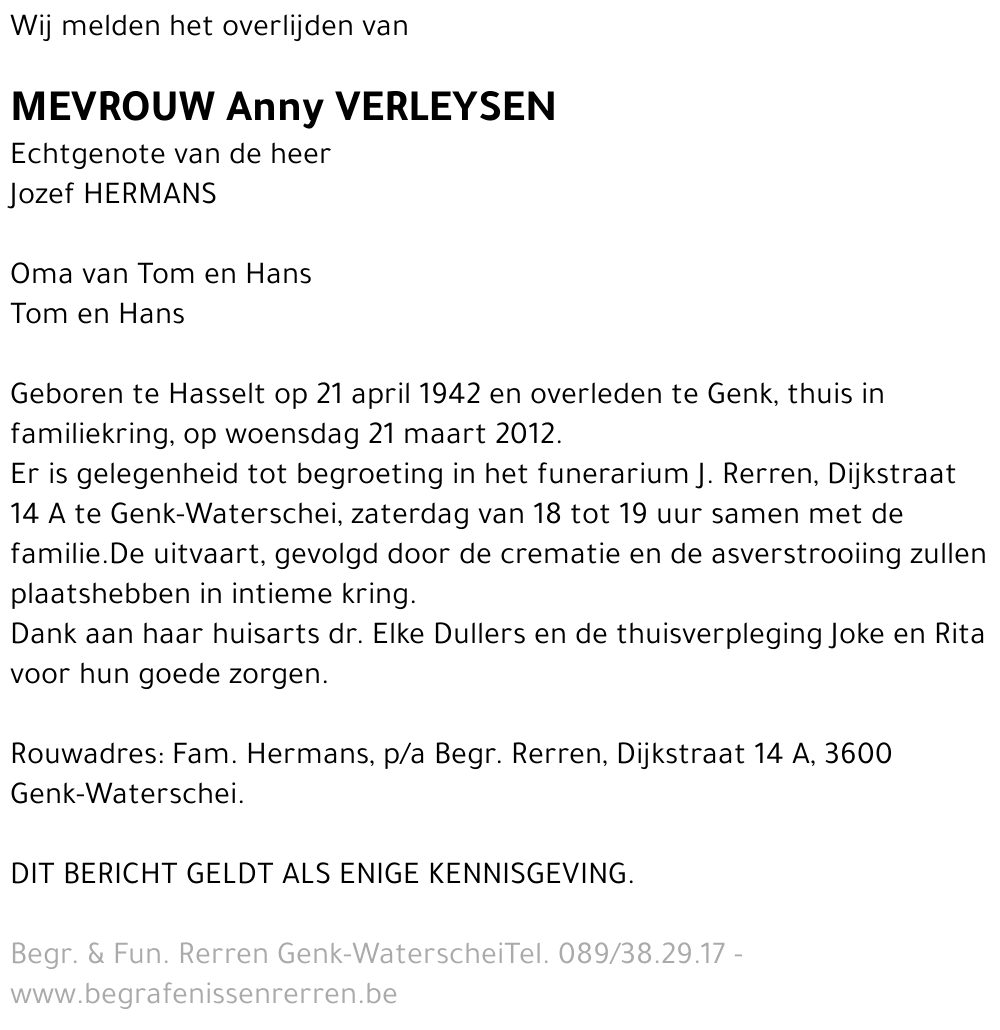 Anny Verleysen