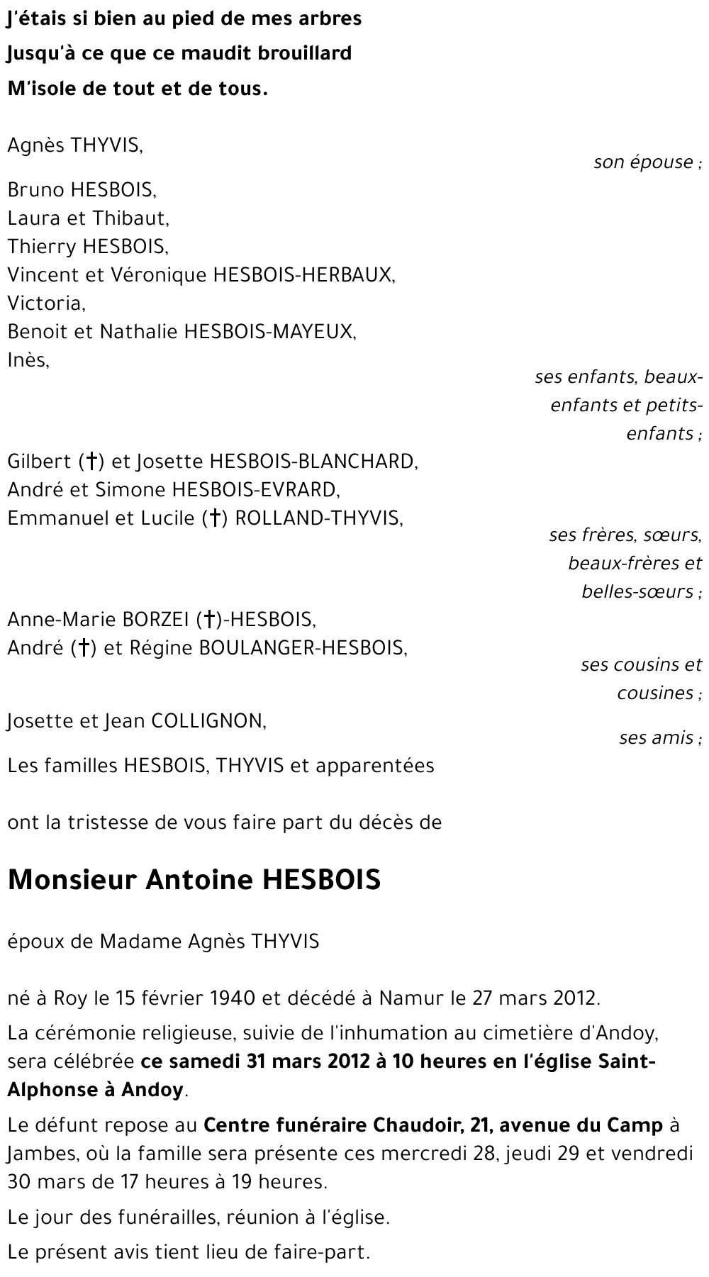 Antoine HESBOIS