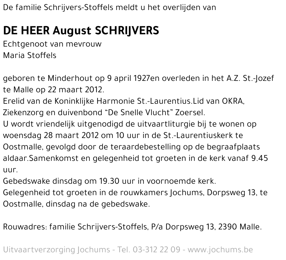 August Schrijvers