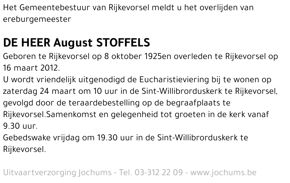 August Stoffels