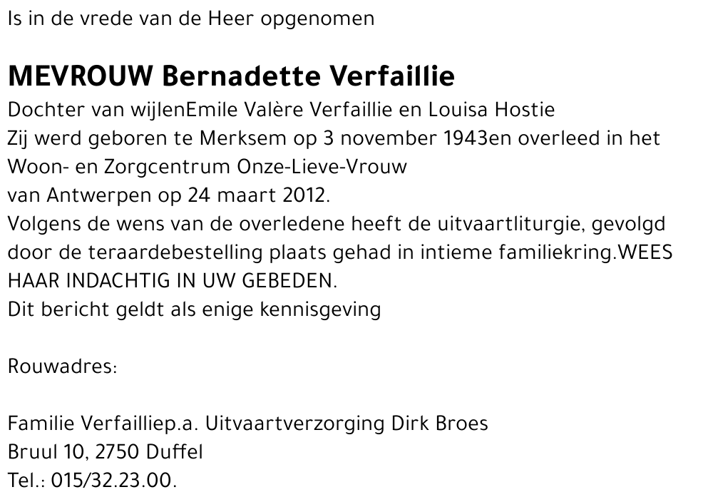 Bernadette Verfaillie