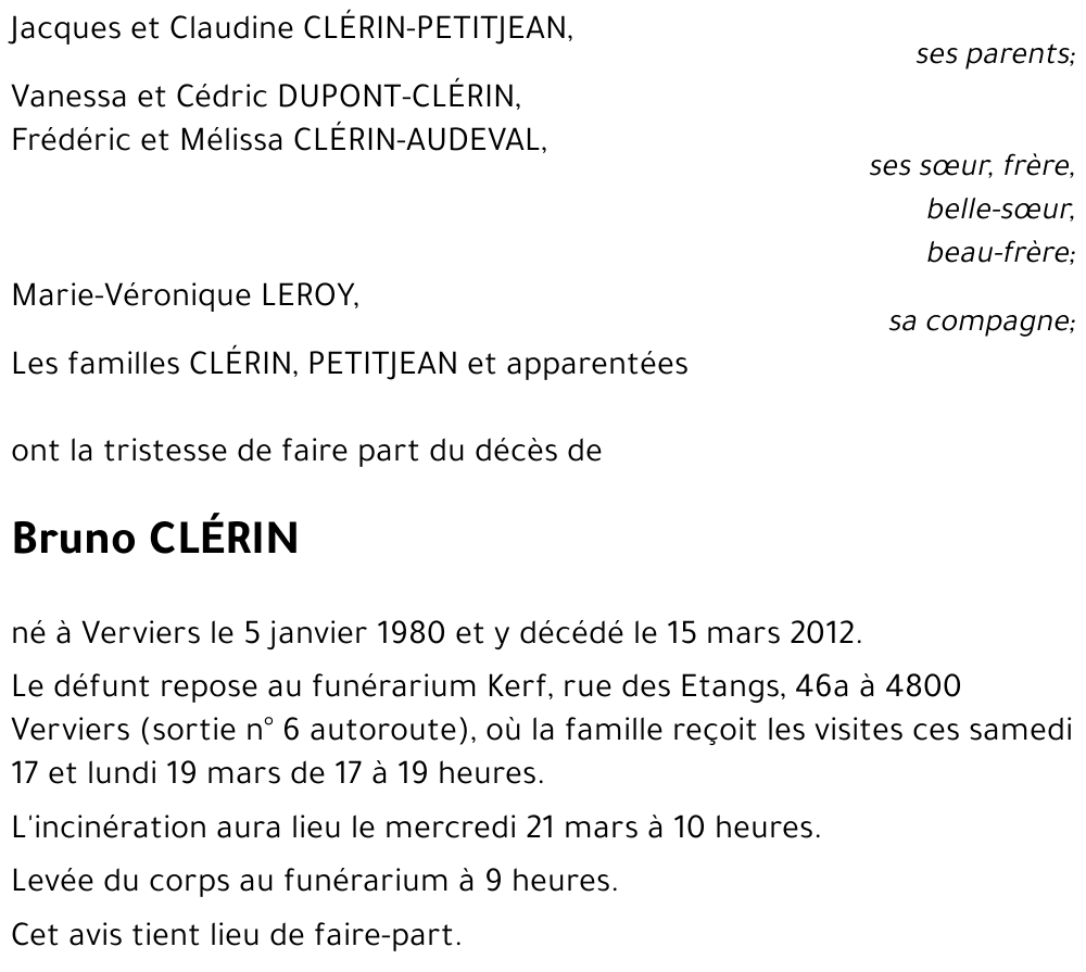 Bruno CLERIN