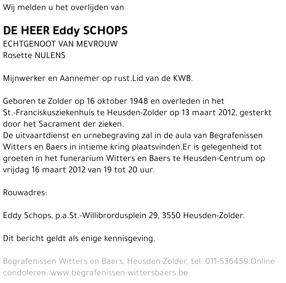 Eddy Schops