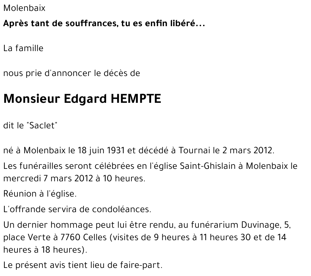 Edgard HEMPTE