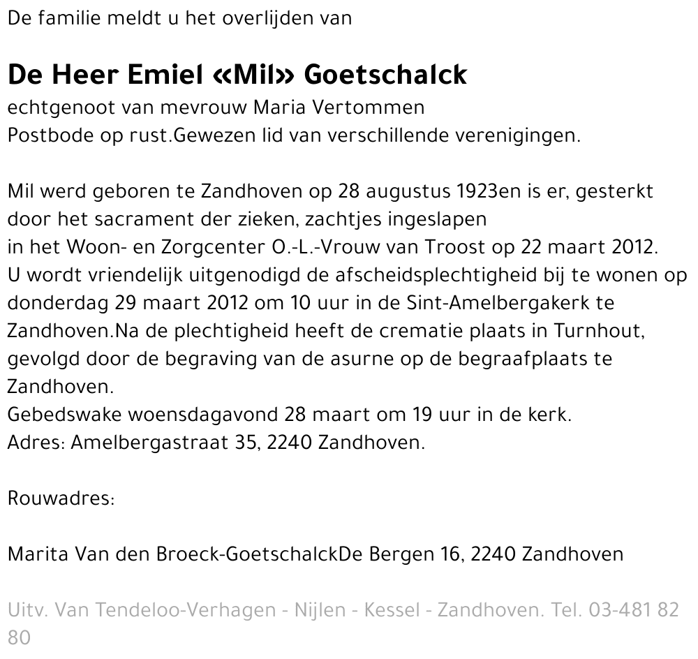 Emiel «Mil» Goetschalck