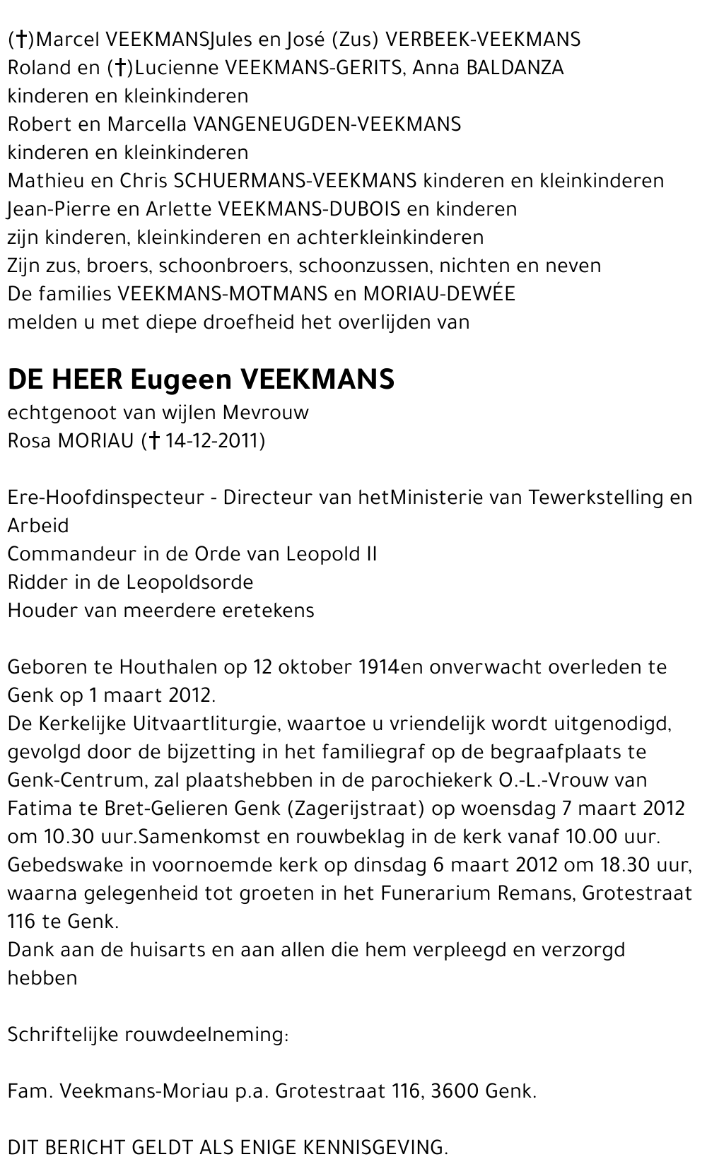 Eugeen VEEKMANS