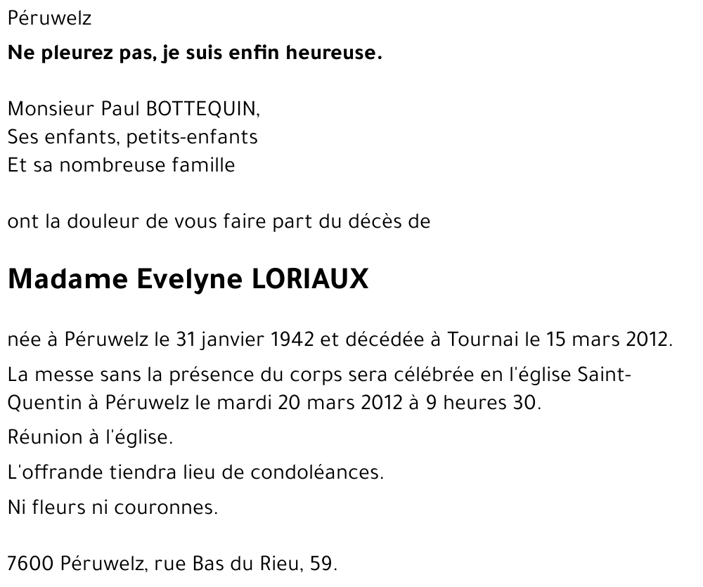 Evelyne LORIAUX