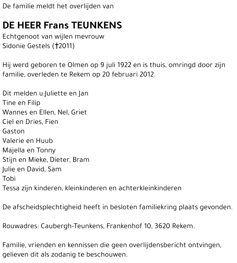 Frans Teunkens