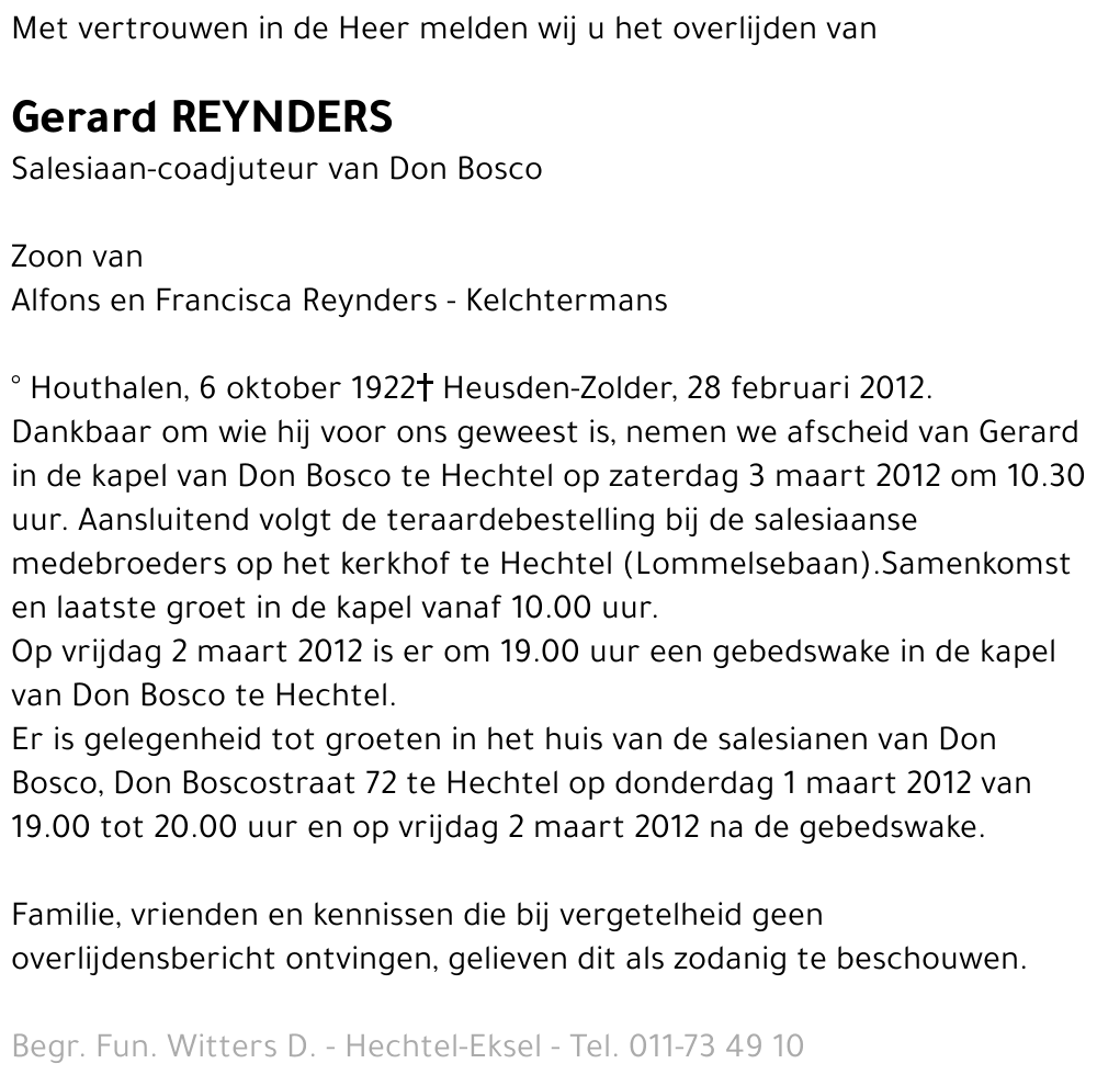 Gerard Reynders