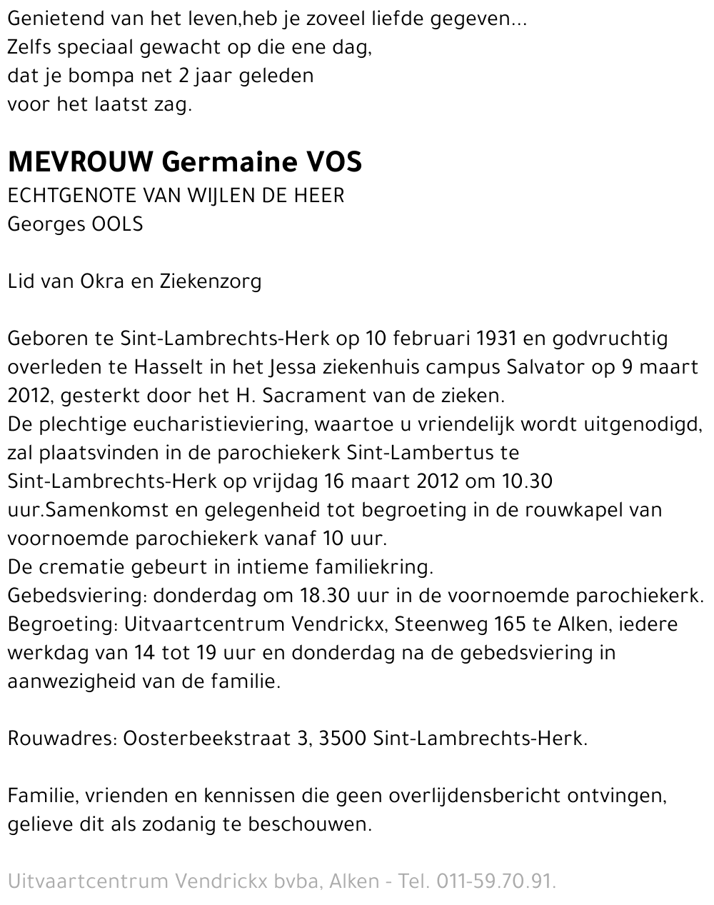 Germaine Vos