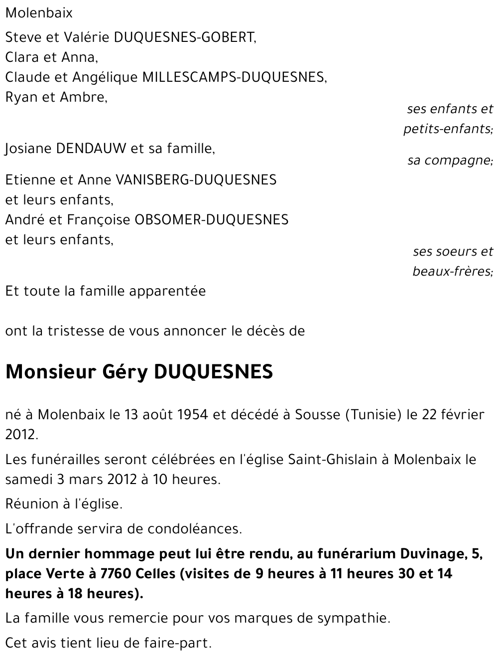 Géry DUQUESNES