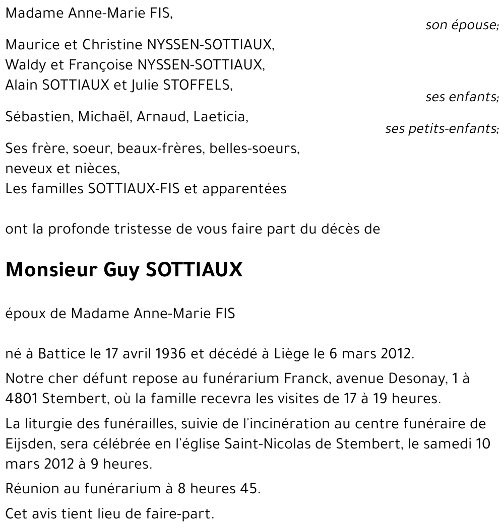 Guy SOTTIAUX