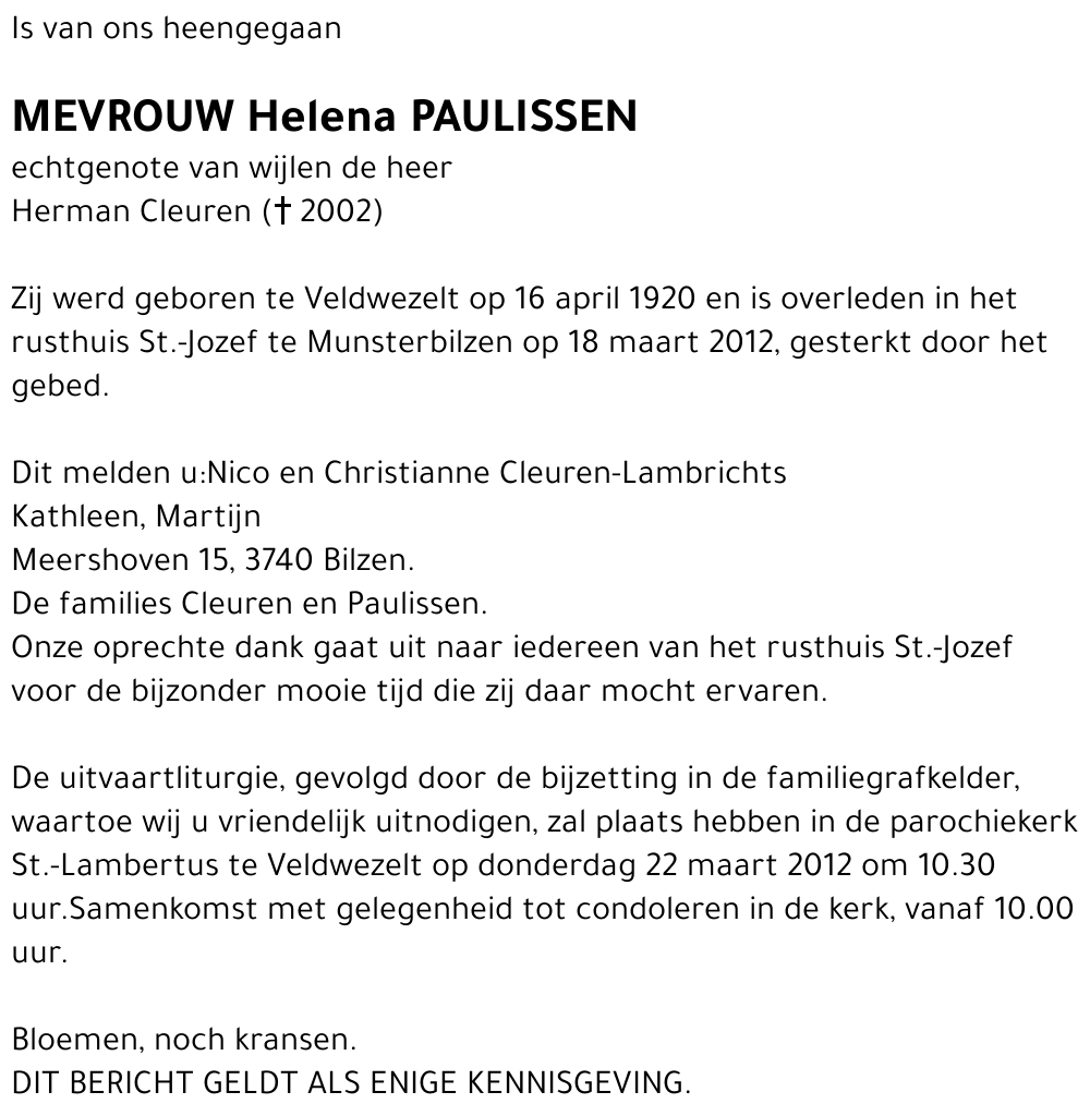 Helena Paulissen