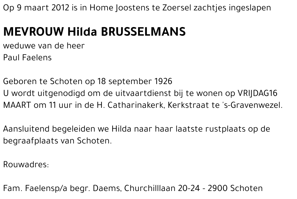 Hilda BRUSSELMANS