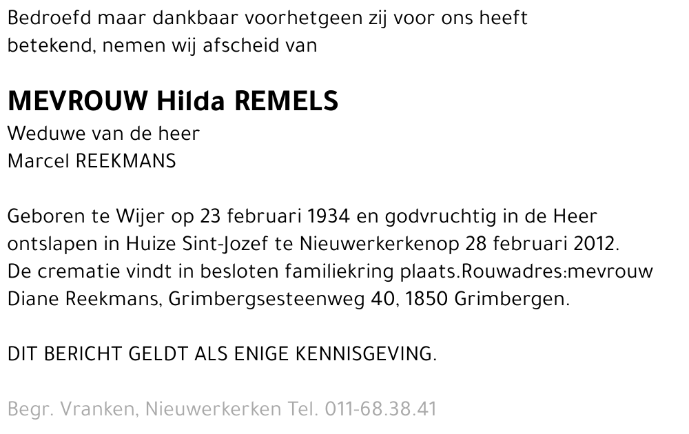 Hilda Remels