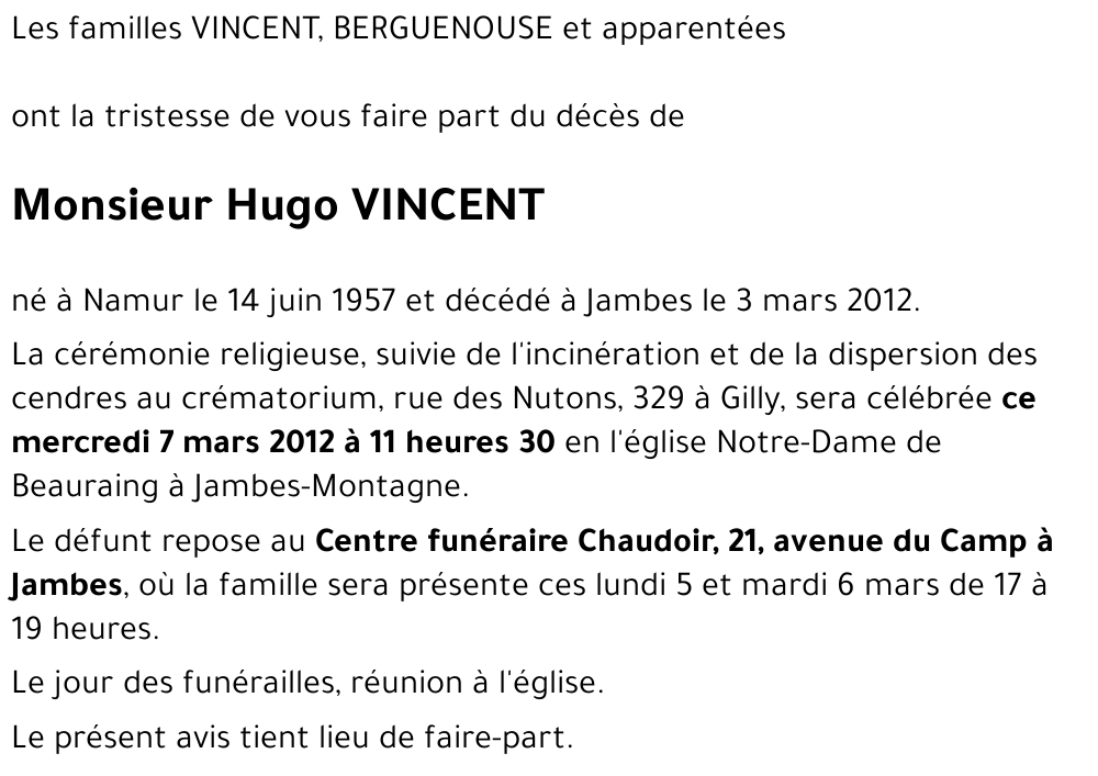 Hugo VINCENT