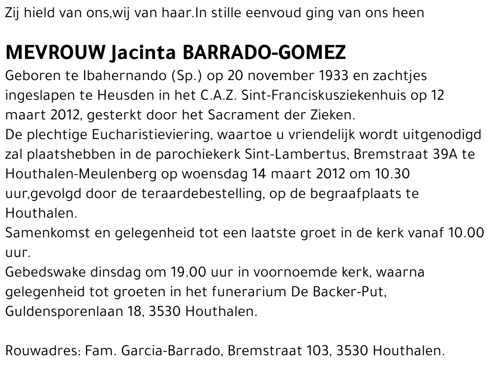 Jacinta BARRADO-GOMEZ