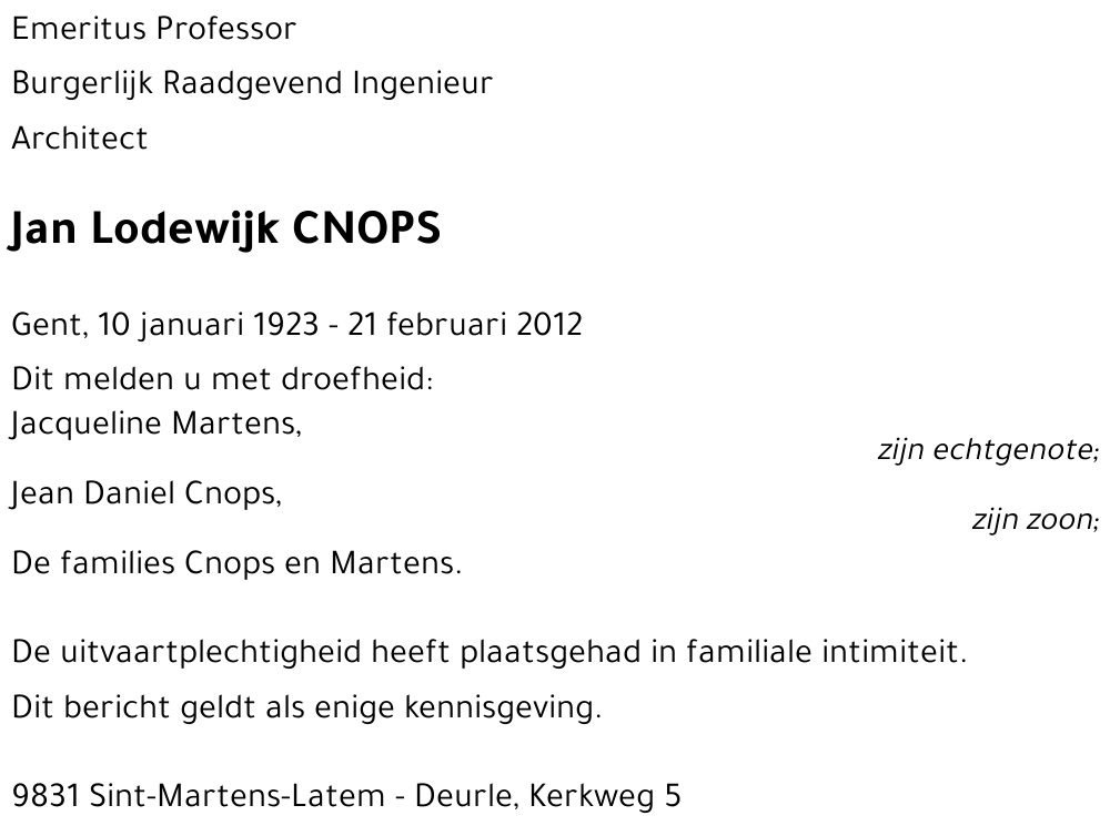 Jan Lodewijk CNOPS