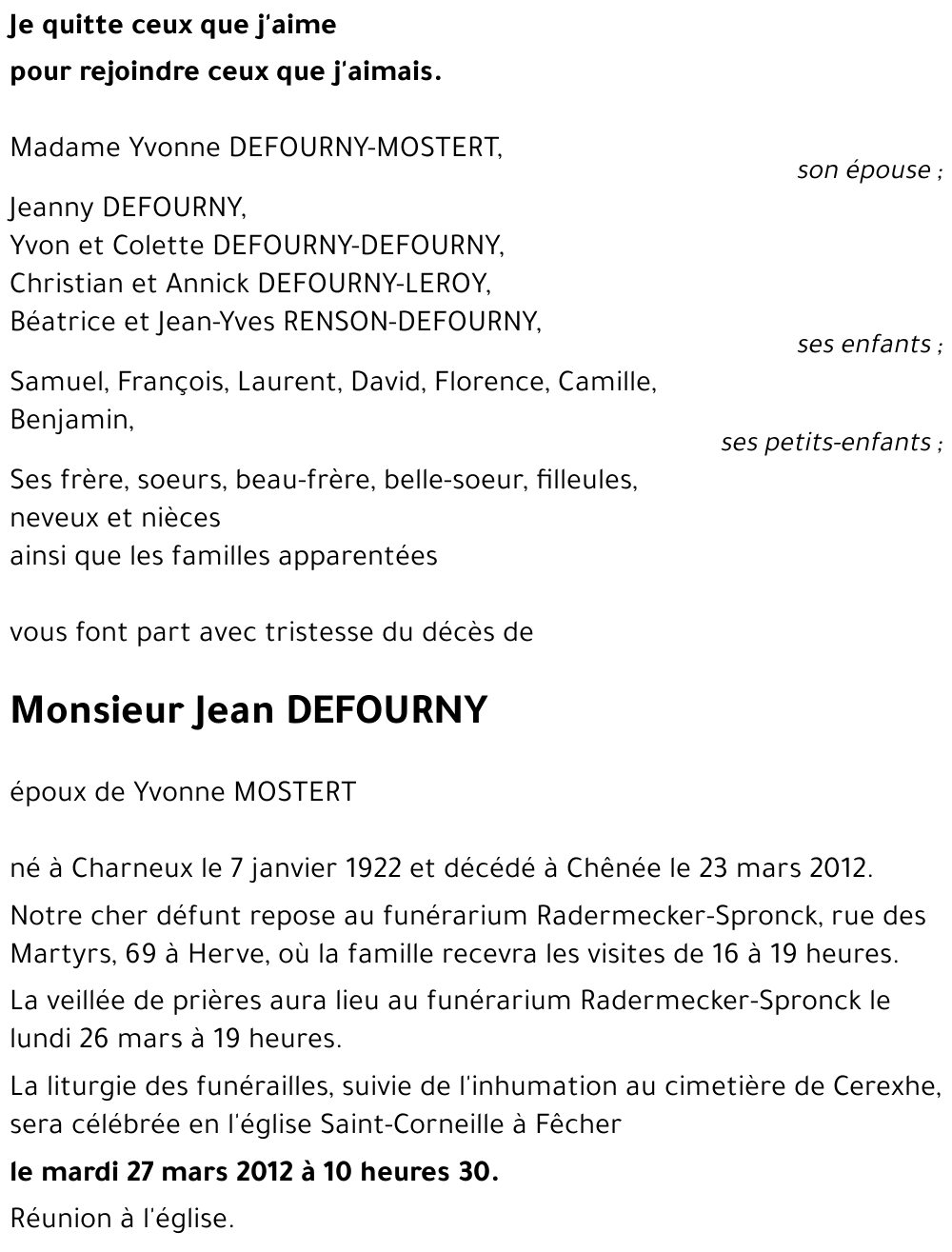 Jean DEFOURNY
