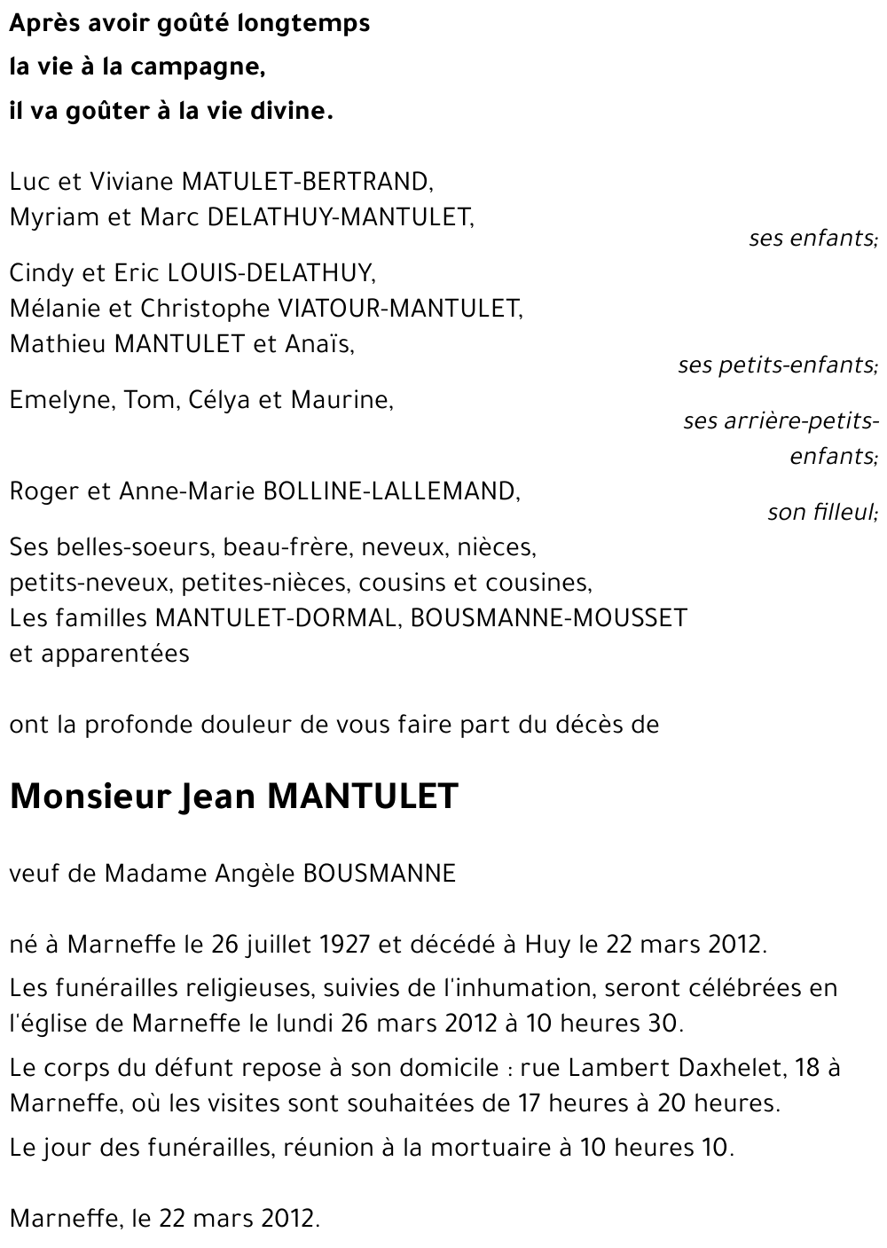Jean MANTULET