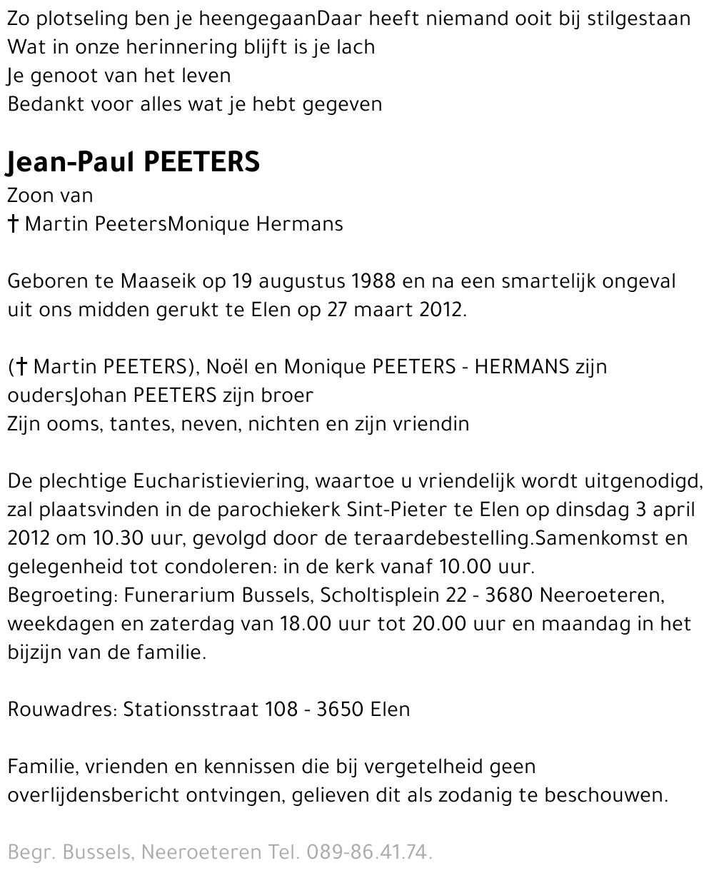Jean-Paul Peeters