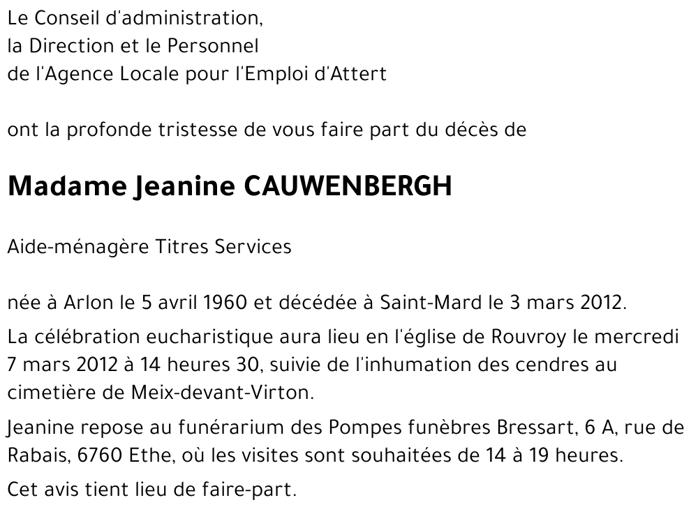 Jeanine CAUWENBERGH