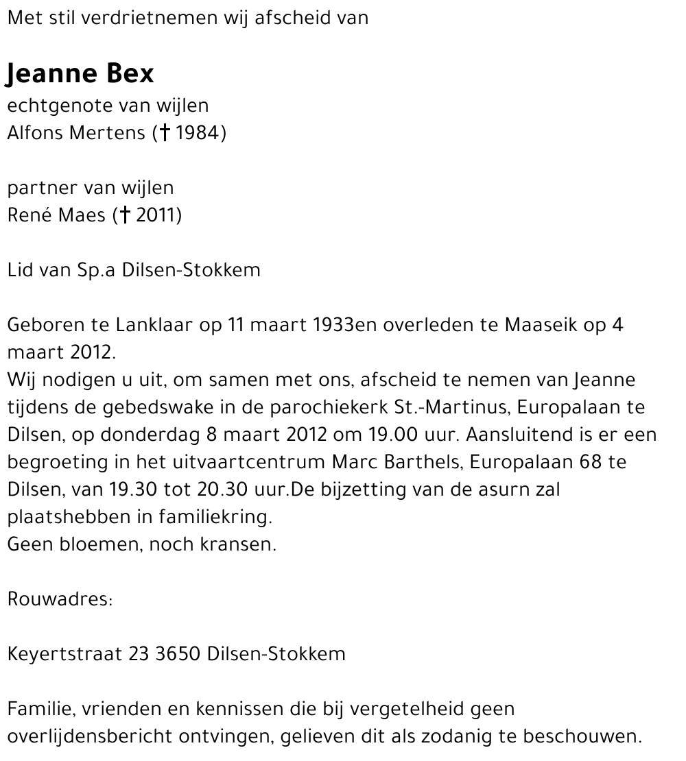Jeanne Bex