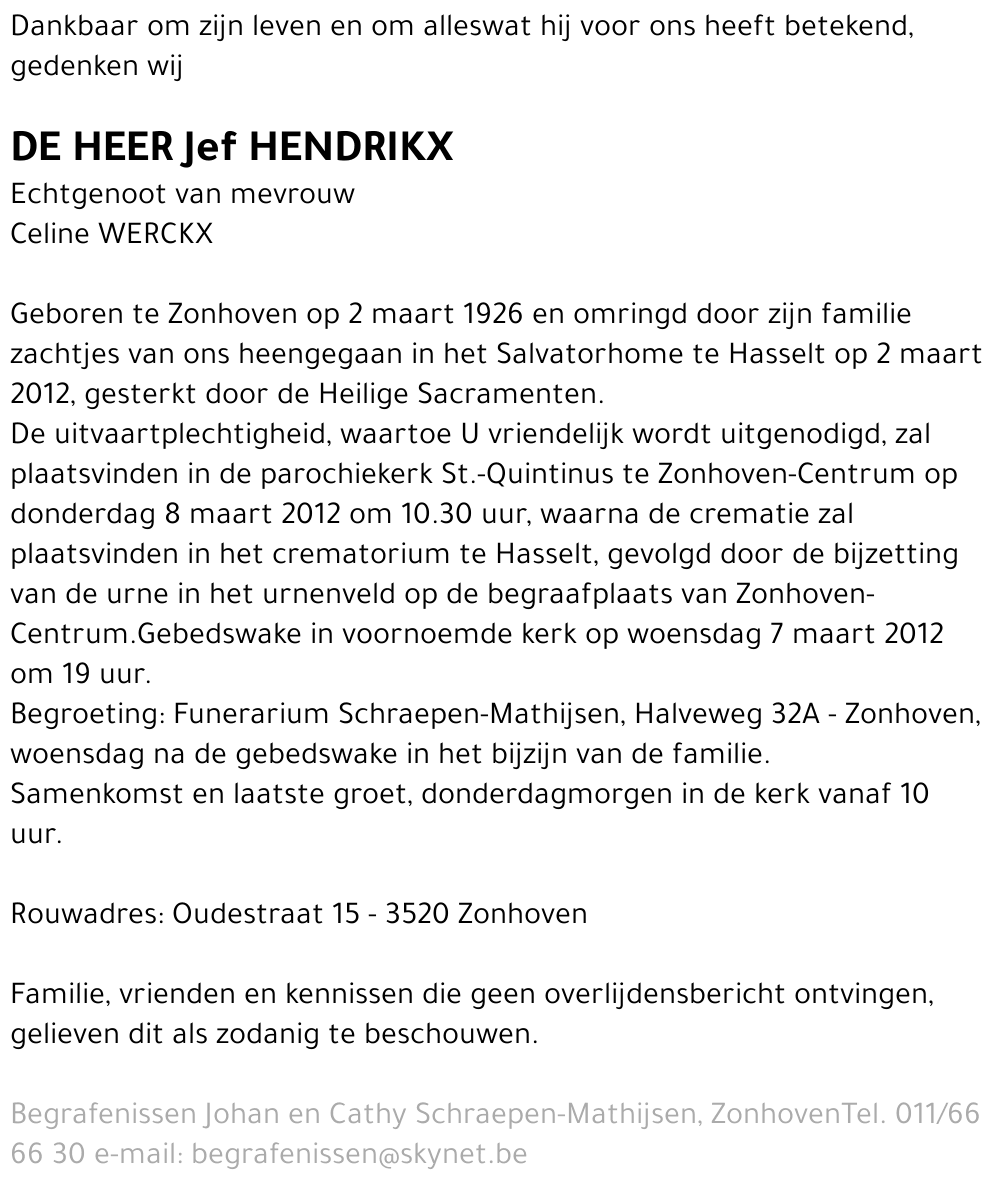 Jef Hendrikx