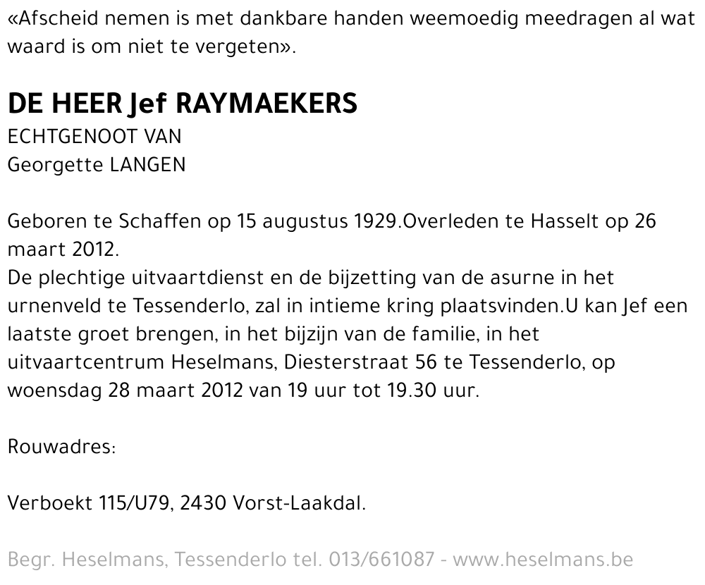 Jef Raymaekers