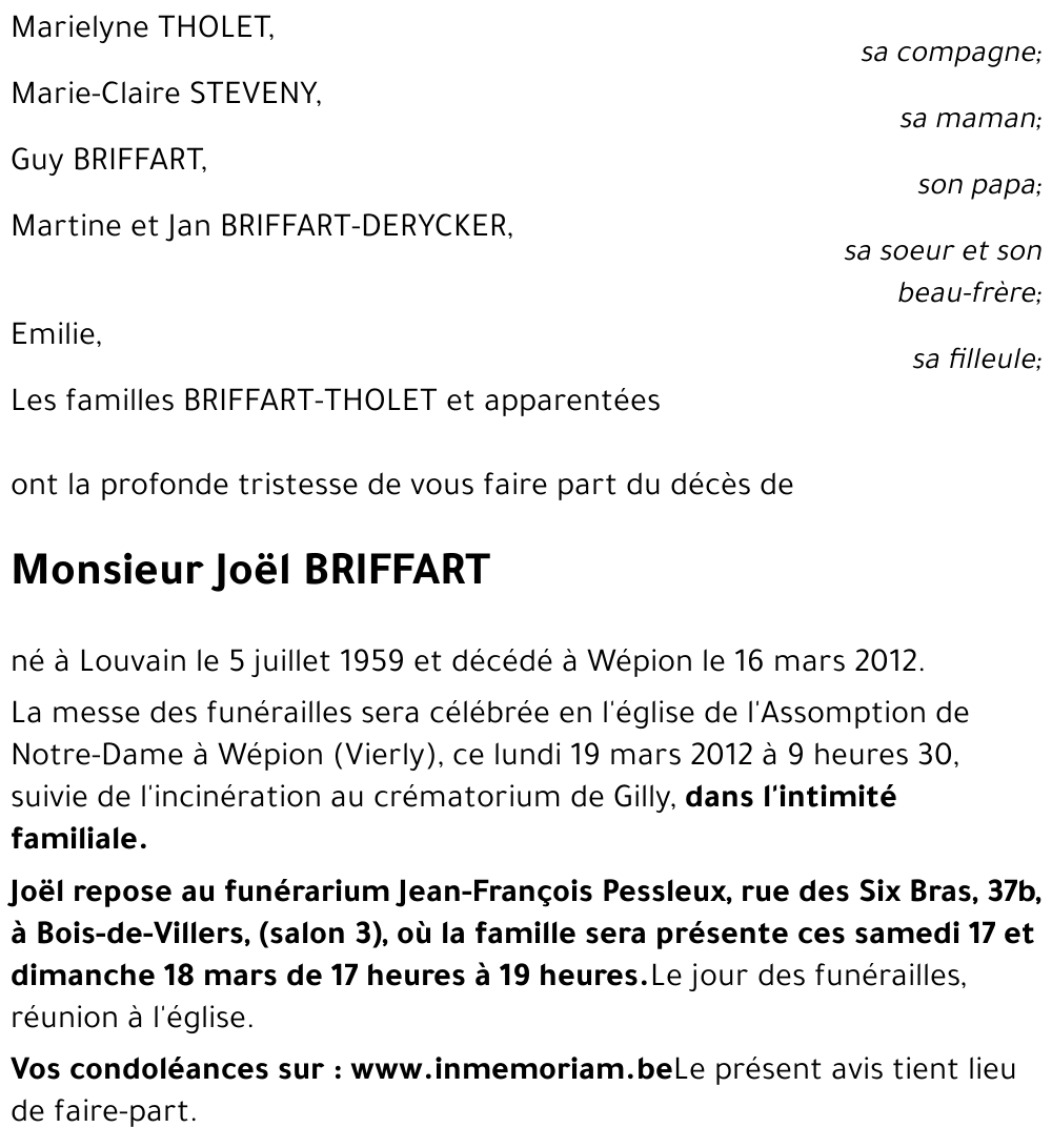 Joël BRIFFART