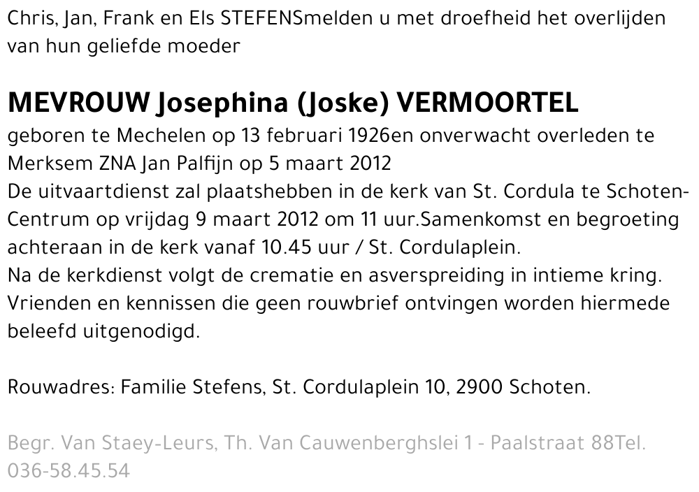 Josephina Vermoortel