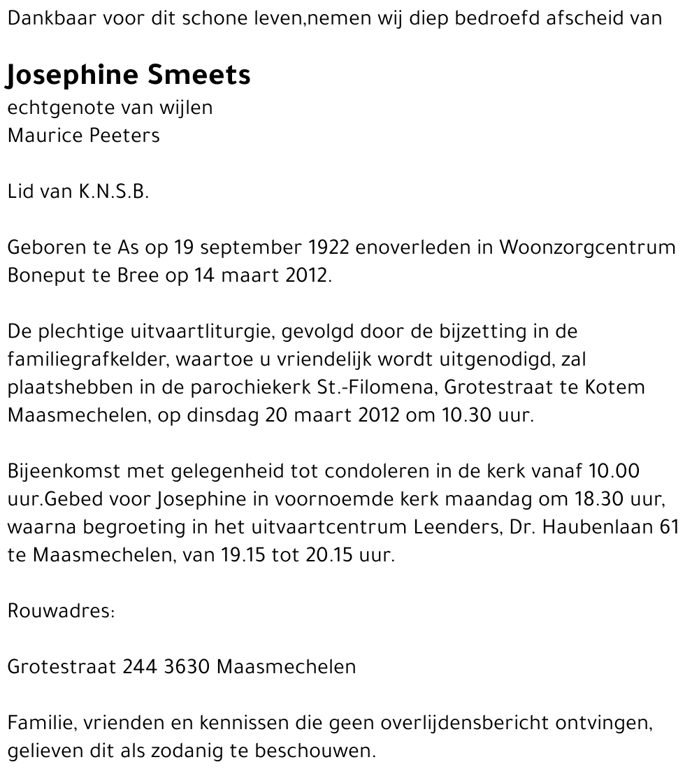 Josephine Smeets