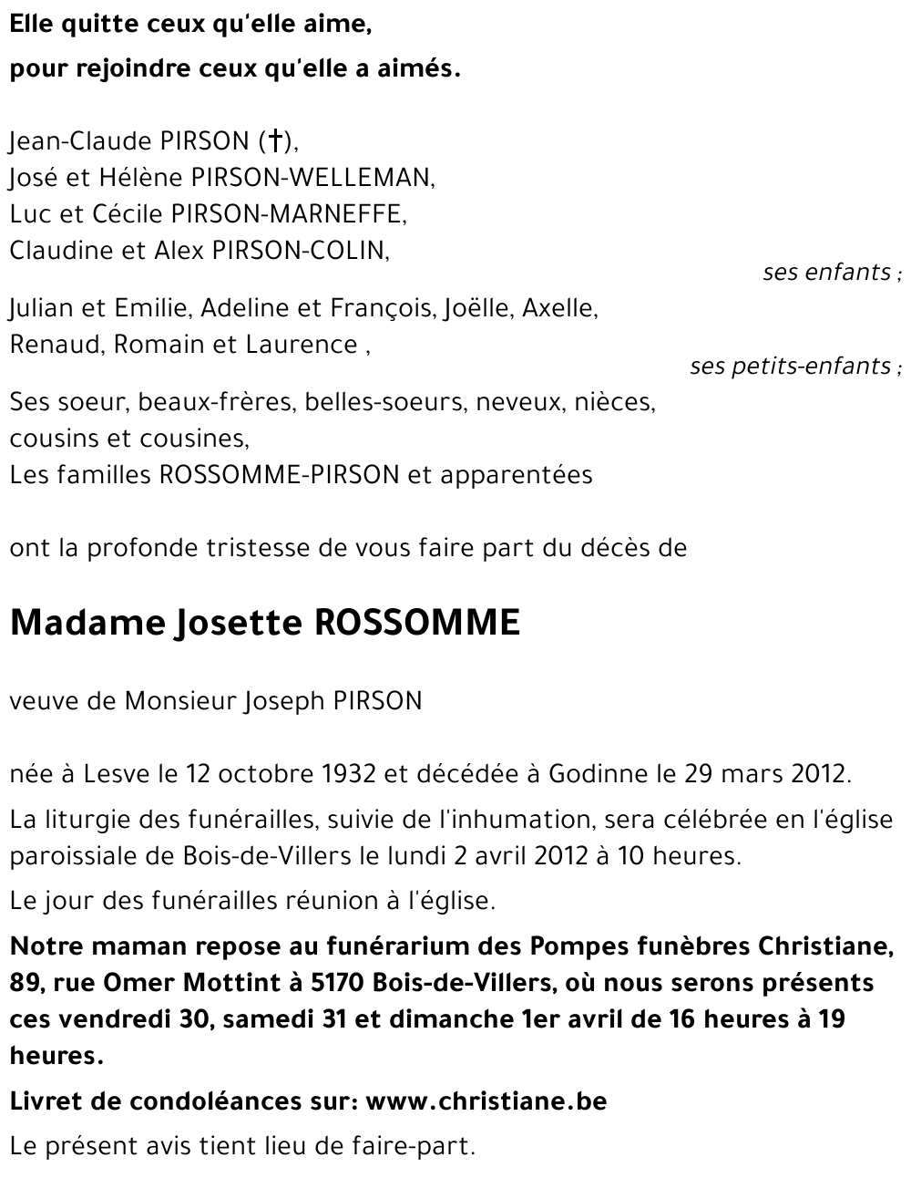 Josette ROSSOMME