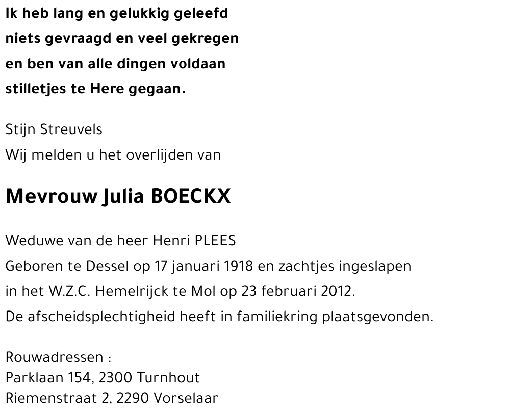 Julia BOECKX