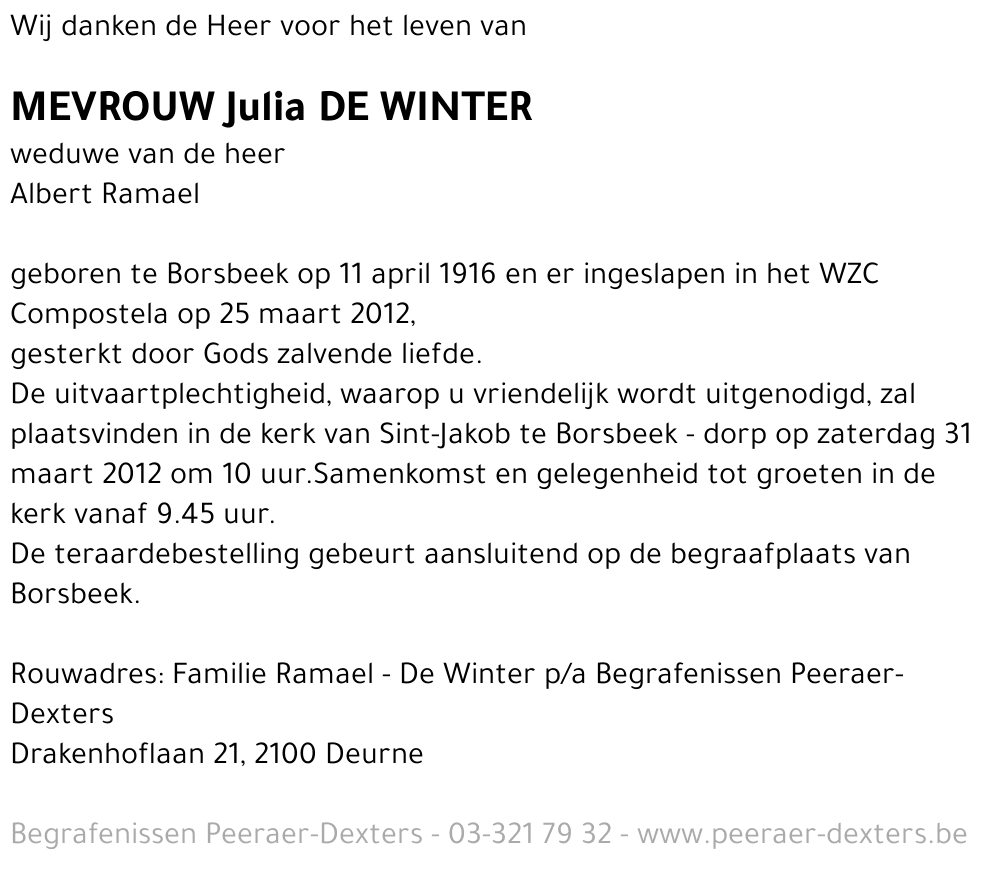 Julia De Winter