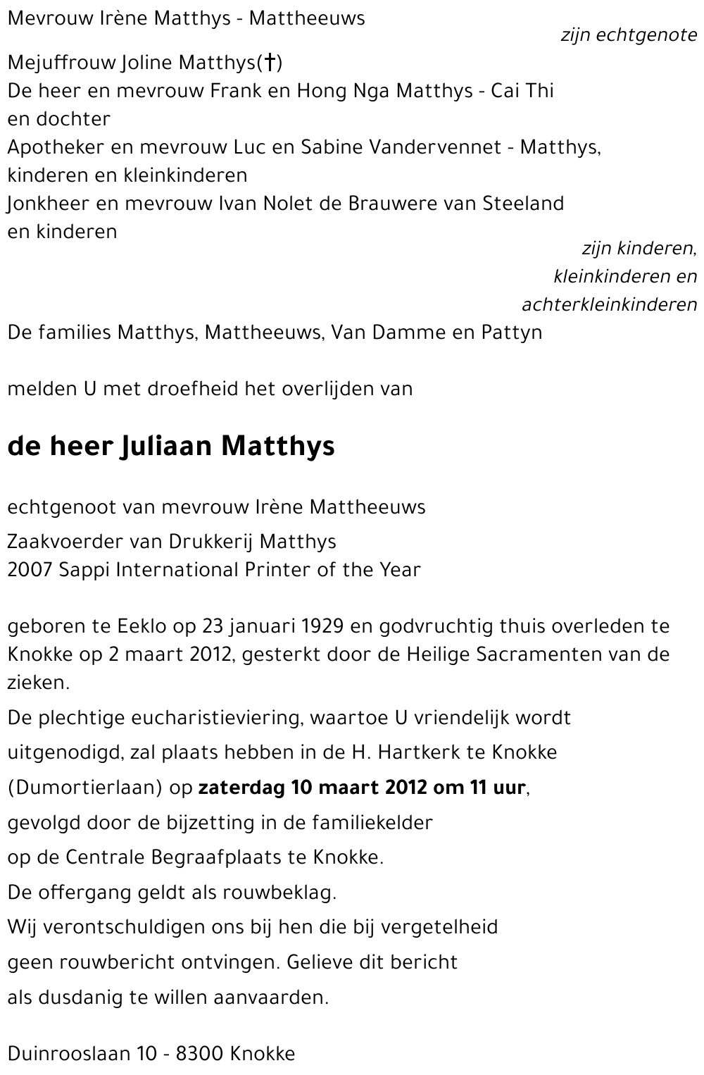 Juliaan Matthys