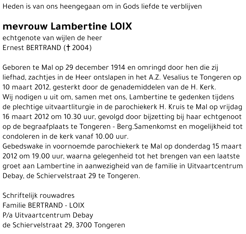Lambertine LOIX