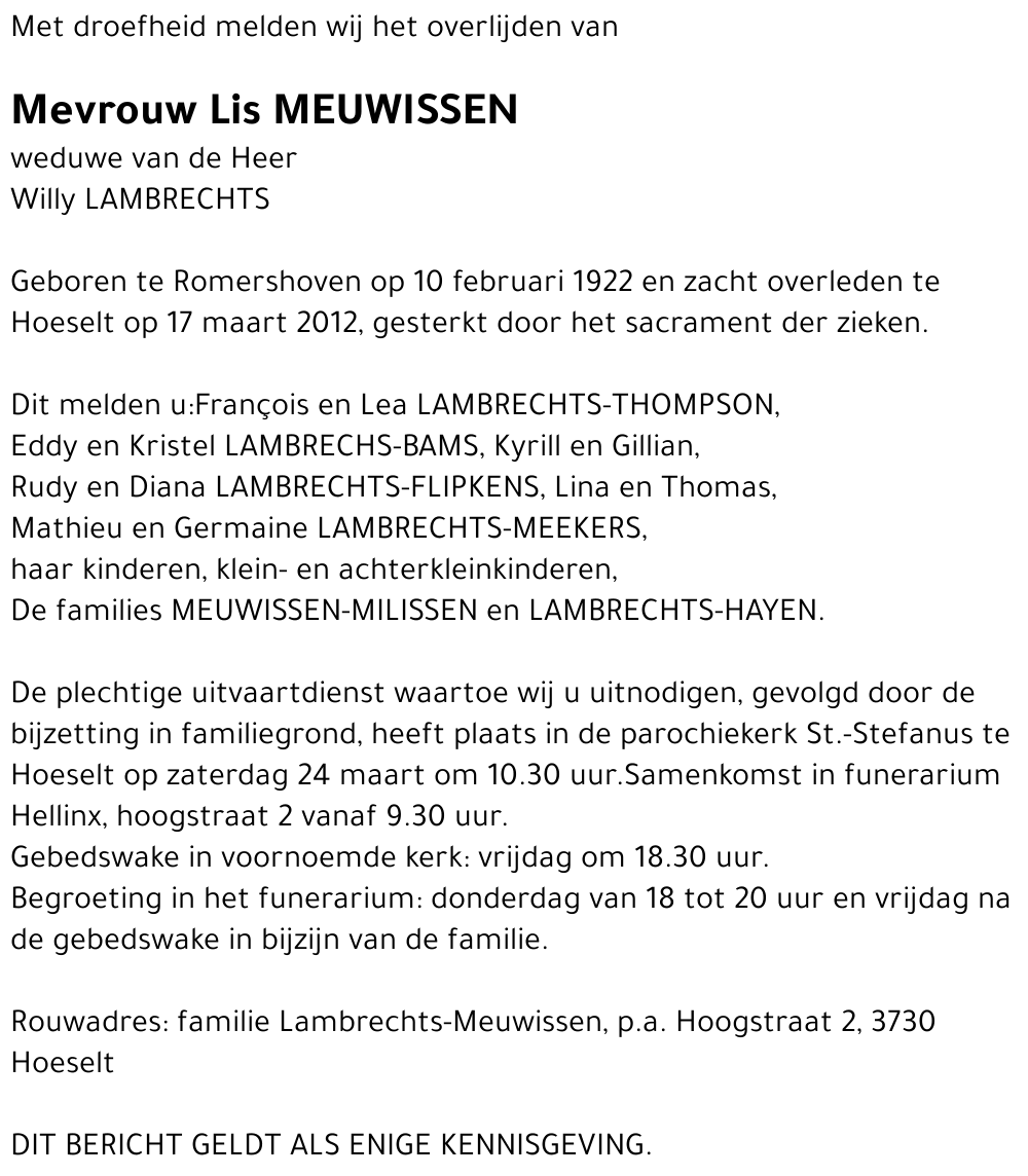 Lis MEUWISSEN