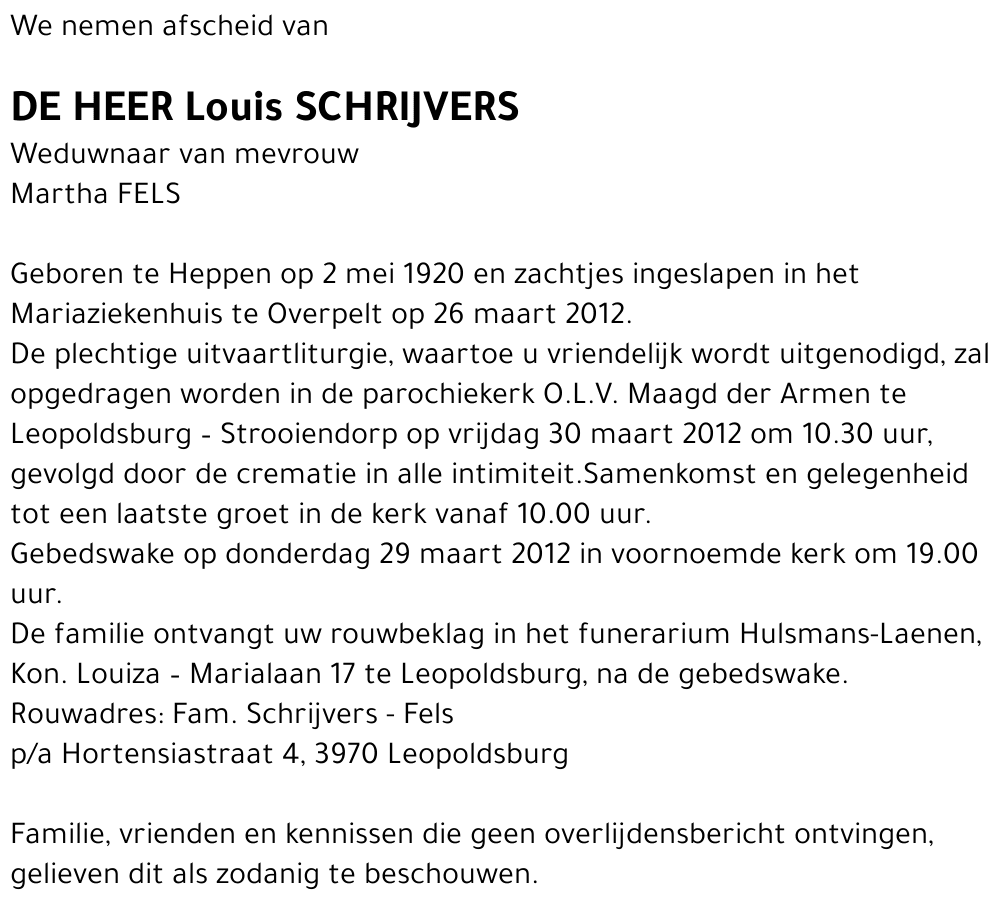 Louis Schrijvers