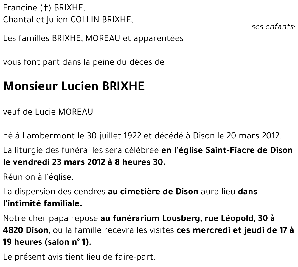 Lucien BRIXHE
