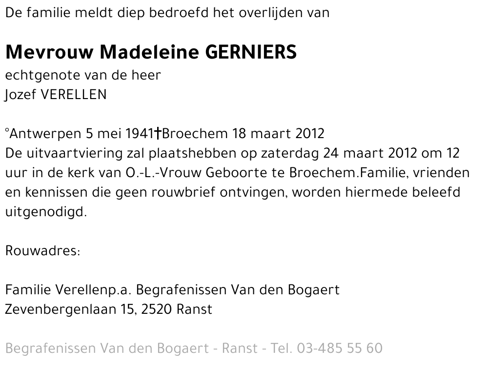 Madeleine Gerniers