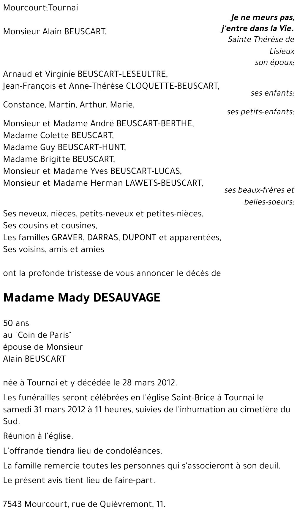 Mady DESAUVAGE