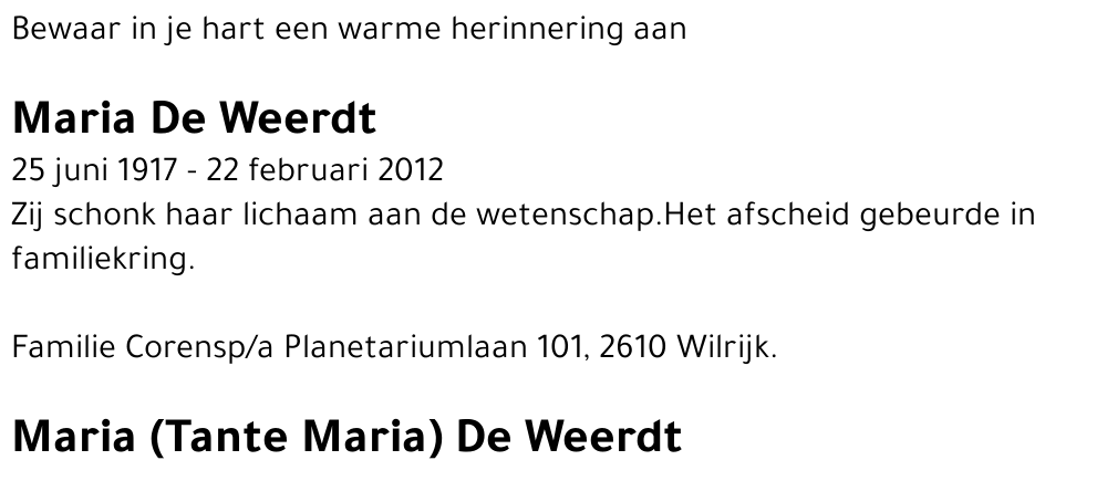 Maria De Weerdt