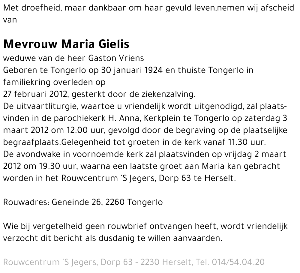 Maria Gielis